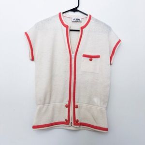 Vintage St. John Santana Knit Zip Cardigan